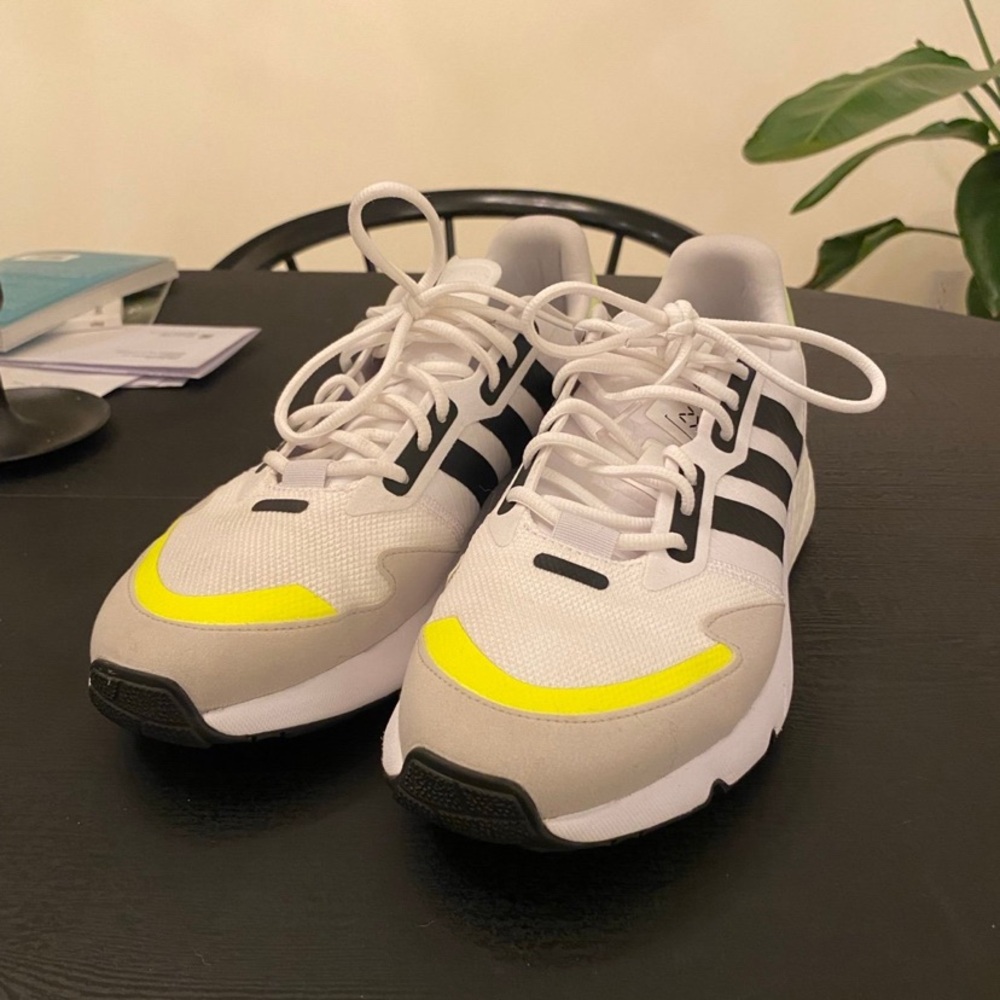 adidas Athletic Shoes - White, Black, Yellow